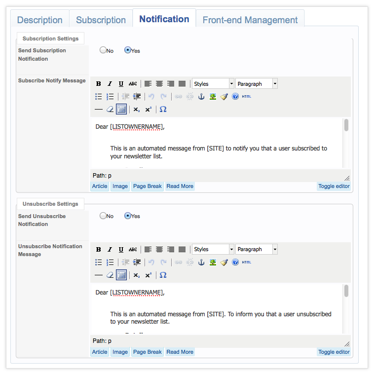 fe-notification